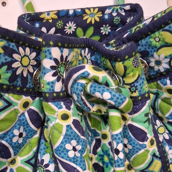 VERA BRADLEY Daisy Floral Quilt Drawstring Backpack Bag